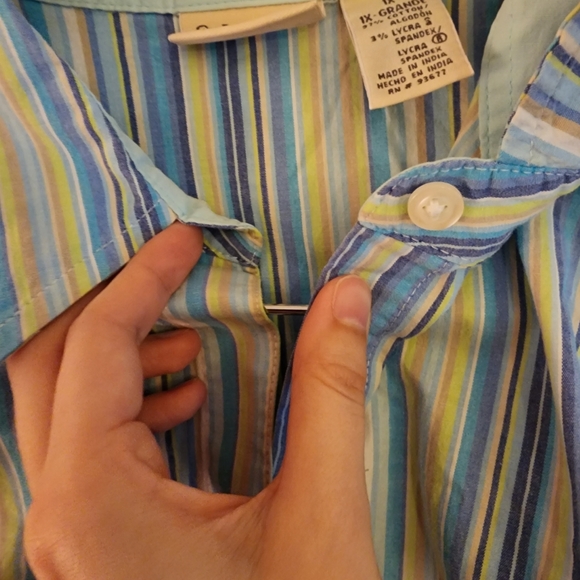 Cotton y2k Vintage blouse striped - Picture 3 of 5